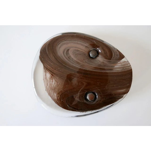 Mid-Century Italian Modern Marbled Glass Push & Pull Door Handle, 1960s For Sale - Image 11 of 18