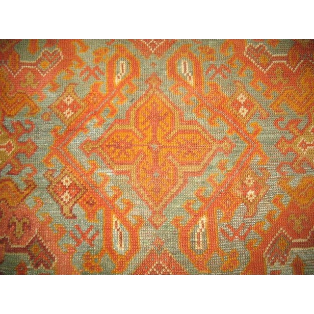 Red Zabihi Collection Palace Size Antique Turkish Oushak Rug - 15'5" x 22'10" For Sale - Image 8 of 10