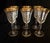 Mid 20th Century Gold Trim Optical Paneled Goblets - Set of Six For Sale - Image 10 of 12