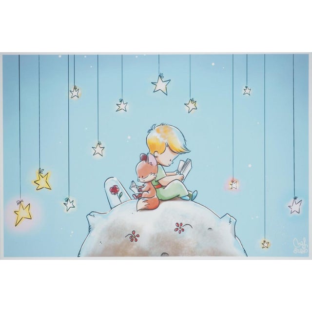 Antoine De Saint-Exupery, Le Petit Prince sur la planète fleurie, Lithograph For Sale - Image 6 of 6