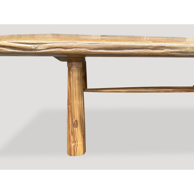 Andrianna Shamaris Midcentury Couture Teak Wood Dining Table For Sale In New York - Image 6 of 18