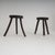 Rustic Hand-Crafted Wooden Stools, 1960s, Set of 2 For Sale - Image 6 of 18