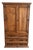 Vintage Carved Wood Accent Cabinet With Decorative Panels For Sale