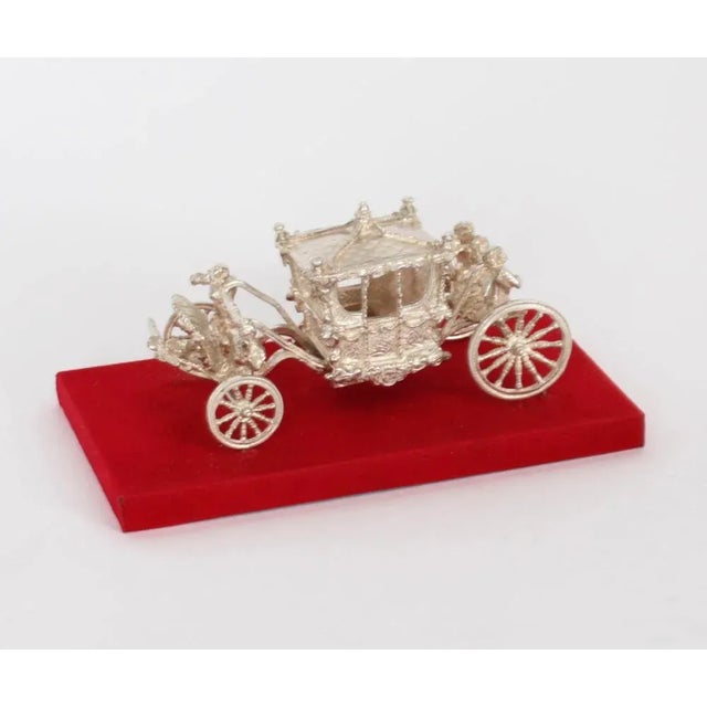 Vintage Model of Queen's Coronation Coach in Sterling Silver, 1970s For Sale - Image 11 of 12