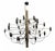 Chandelier model ‘2097/30’ designed by Gino Sarfatti (1912/1985) for Arteluce. Made with a polished brass structure. The...