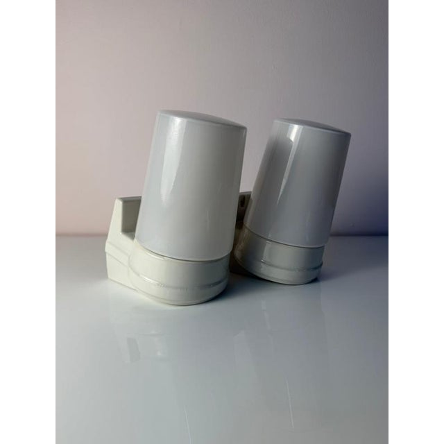 Glass Model 6070 Wall Lamp in White by Sigvard Bernadotte for Ifö, Set of 2 For Sale - Image 7 of 11