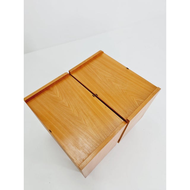 Mid-Century German Ash and Teak Nightstands from WK Möbel, 1960s, Set of 2 For Sale - Image 10 of 11