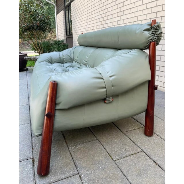 Robin's Egg Blue 1970s Percival Lafer Mp-81 Leather Sofa For Sale - Image 8 of 12