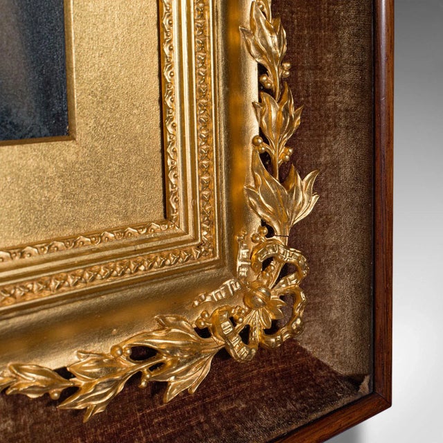 Black 1910's Antique English School Portrait For Sale - Image 8 of 9