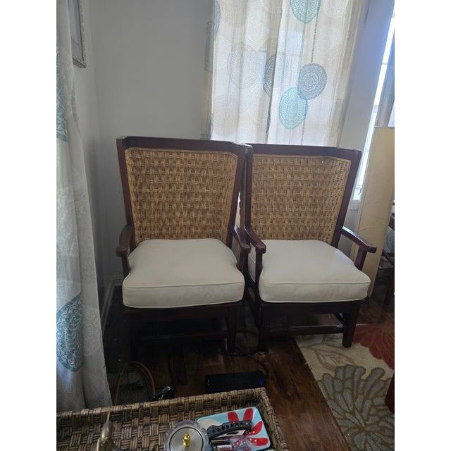 2000 - 2009 Orkney High Back Chairs Attributed to Ralph Lauren For Sale - Image 5 of 12