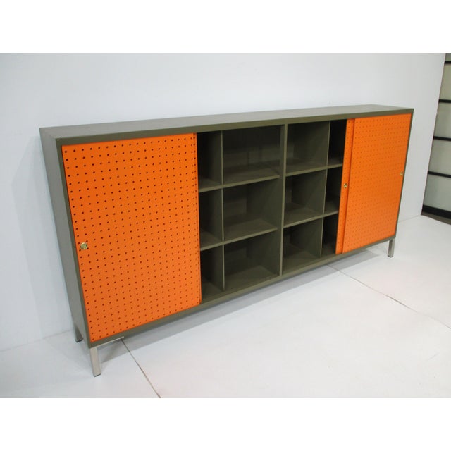 Mid Century Credenza Bookcase Storage Cabinet in the Style of Paul McCobb For Sale - Image 9 of 16