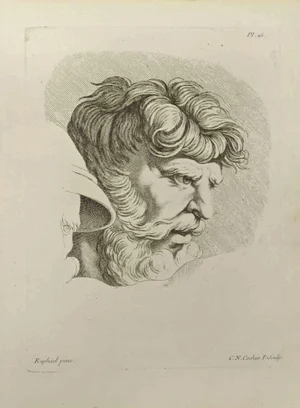 Nicholas Cochin, Portrait after Raphael, Etching, 1755