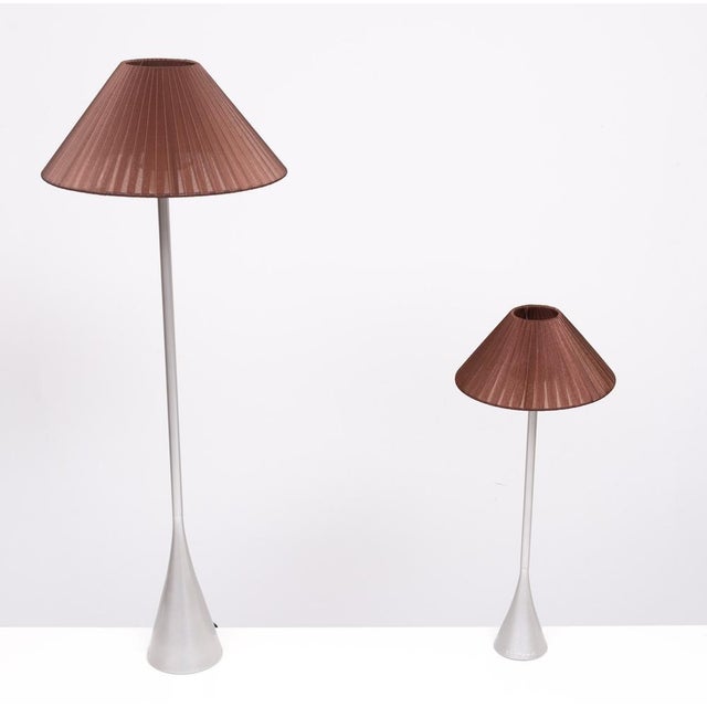 Mid-Century Modern Cinna Table Lamps in Cast Aluminum by Pascal Mourgue for Ligne Roset, 1980s, Set of 2 For Sale - Image 3 of 17