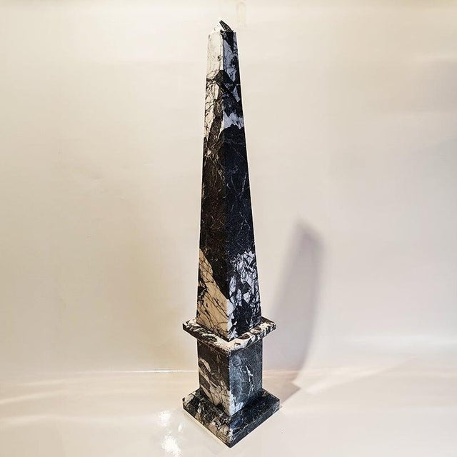 Large Obelisk in Black Marble of Aquitaine, Italy, 1960s For Sale - Image 9 of 10