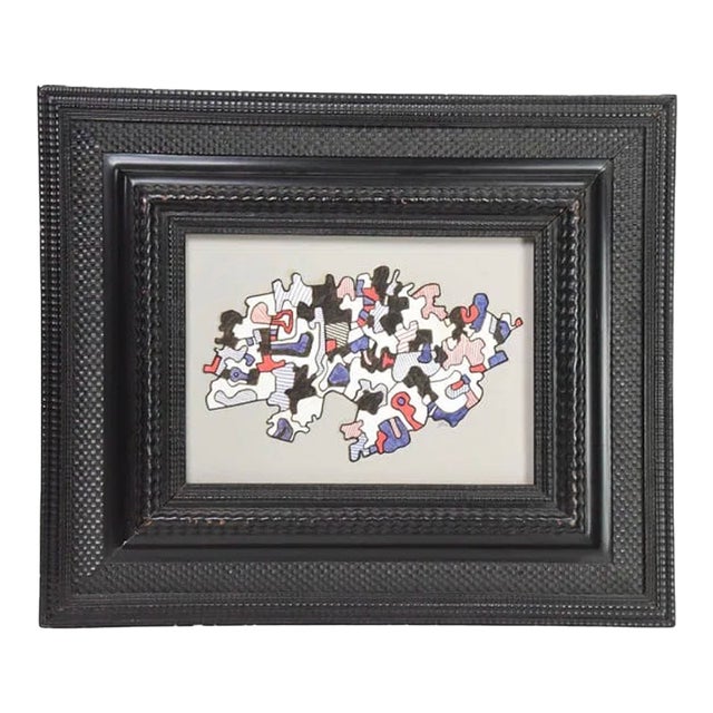 1960s Attributed to Jean Dubuffet, Marker on Paper, Titled Paysage, Initialed and Dated For Sale