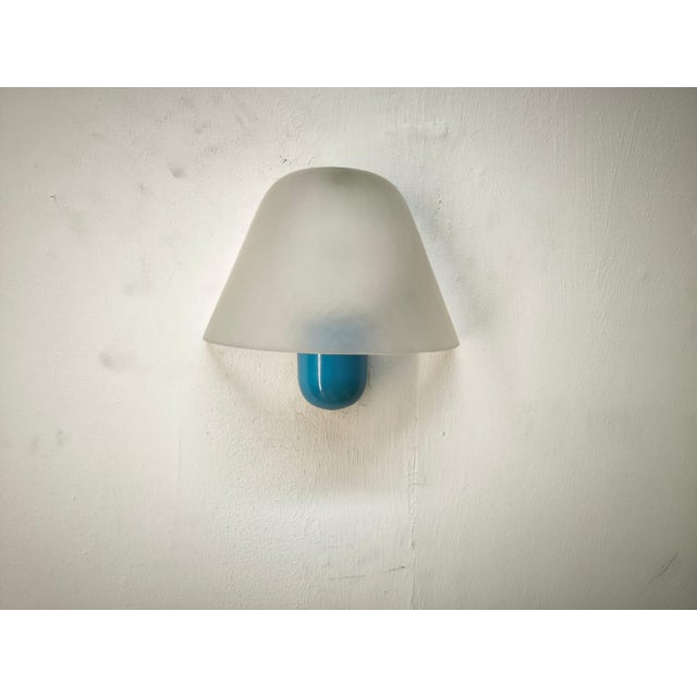 Light Blue Wall Light from Veart, 1980s, in Very Good conditions. Designed 1980 to 1989 I have official proof of...