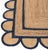 Textile 5'x8' Scallop Jute Navy Hand Made Rug, Bohemian Decor For Sale - Image 7 of 12