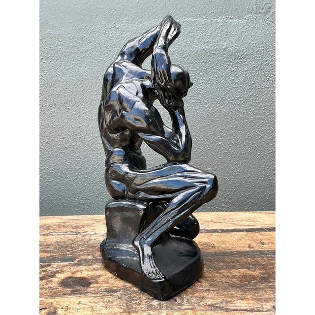 Vintage Plaster Flayed Man Expressionist Sculpture For Sale In West Palm - Image 6 of 12