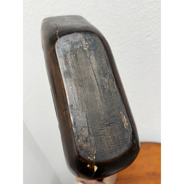 Folk Art Hand Carved Wooden Duck For Sale - Image 4 of 12