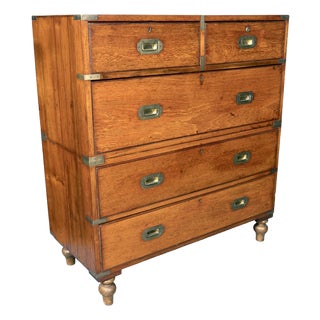 Victorian Mahogany Campaign Chest For Sale
