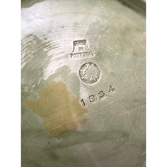 Vintage Bordalo Pinheiro Large Green Cabbage Serving Bowl For Sale In Palm Springs - Image 6 of 9