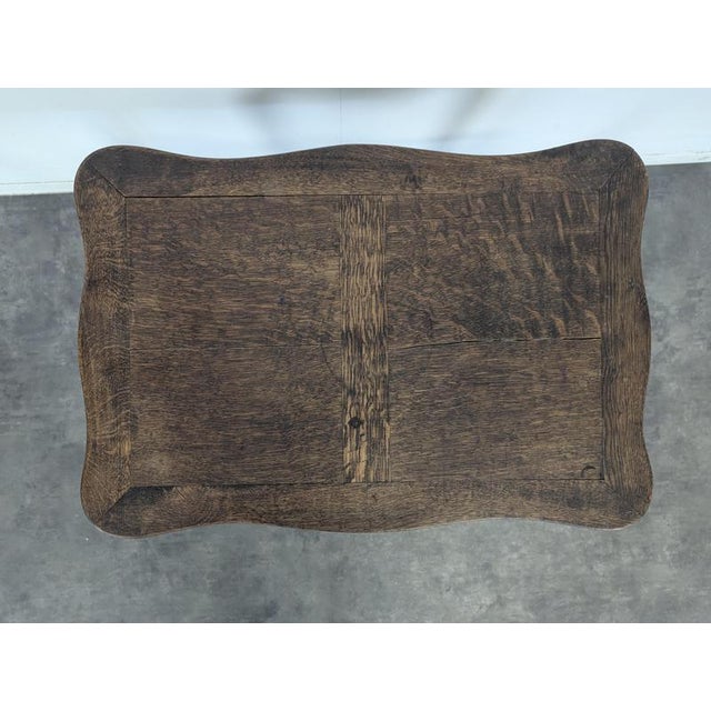 Rustic Louis XV Style Neo-Rustic Coffee Table in Oak For Sale - Image 3 of 5