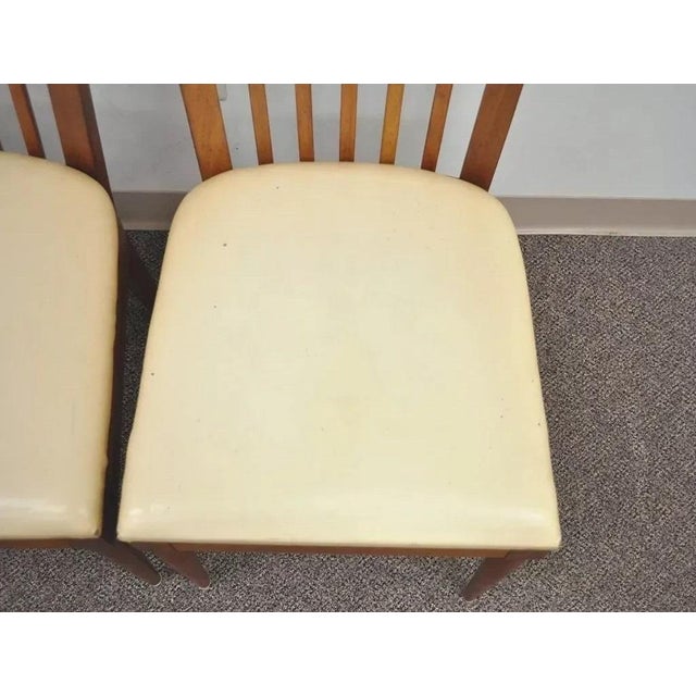 Wood Mid 20th Century Vintage Paul McCobb Style Mid Century Modern Maple Slat Back Dining Chairs- a Pair For Sale - Image 7 of 12