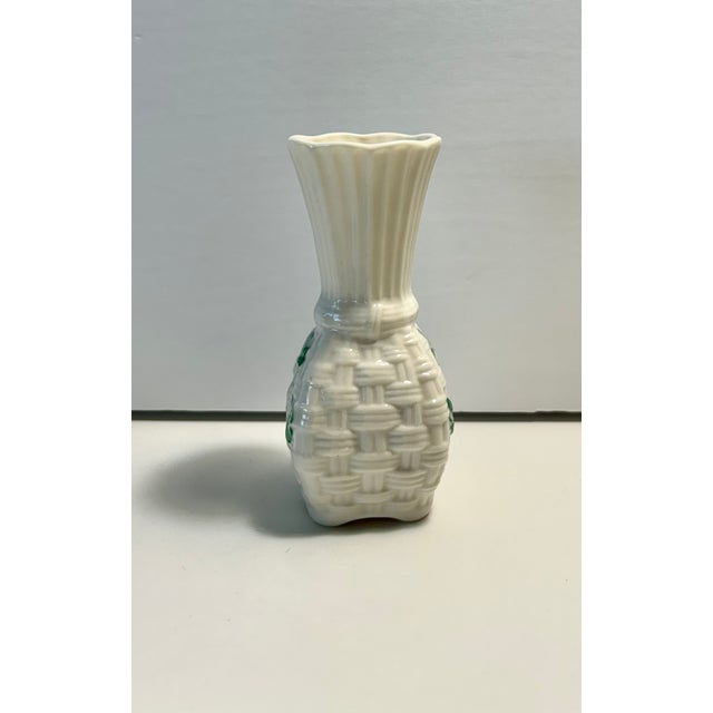 Belleek Pottery Ltd. Vintage Belleek Irish Bud Vase For Sale - Image 4 of 8