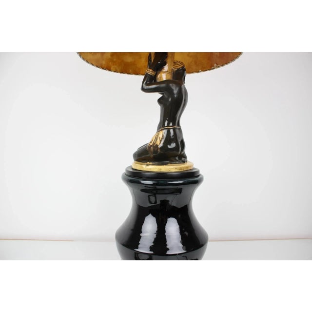 Black Art Deco Lamp with Loudspeaker from Stilton, Czechoslovakia, 1930s For Sale - Image 8 of 16