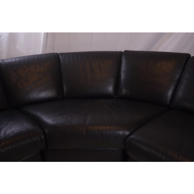 Animal Skin Maurice Villency Modern Leather Sectional Sofa For Sale - Image 7 of 8