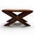 2010s Modern Custom Teak X-Form Bench For Sale - Image 5 of 5