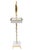 Mingazzi Mid Century Modern Italian Swivel MIrror Stand by Mingazzi, Gold Leaf, Brass and Lacquered Wood For Sale - Image 4 of 11
