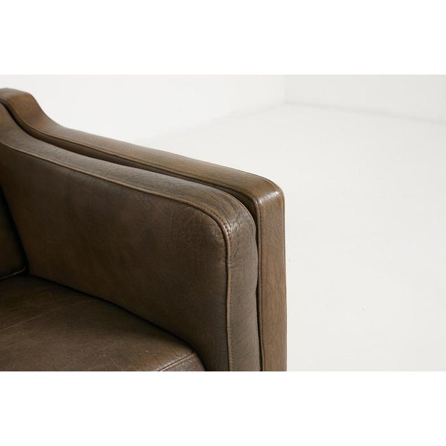 Two-Seater Sofa in Leather from Vemb, 1980s For Sale - Image 9 of 11