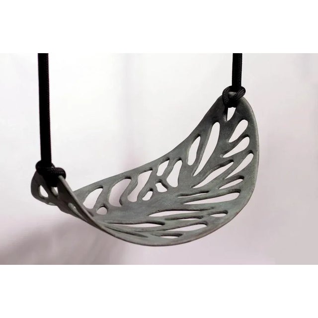 Contemporary Autumn Leaf Bronze Swing by Verónica Mar For Sale - Image 3 of 4