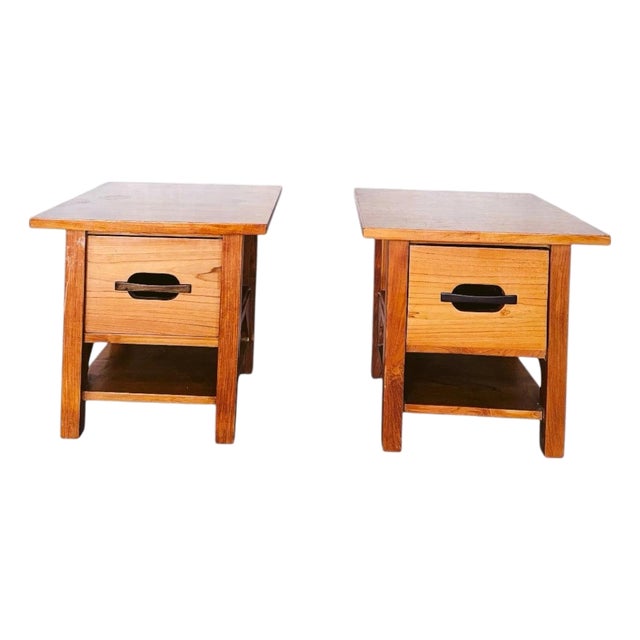 Mid-Century Modern Teak Nightstands, 1960s, Set of 2 For Sale