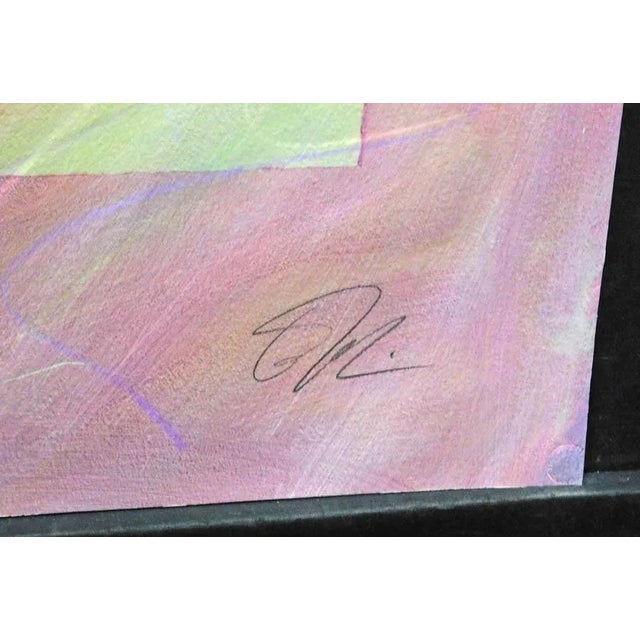 Impressionist Chris Hicks "Series A-4" Hand Signed Fine Art Original Mixed Media Monoprint For Sale - Image 3 of 3