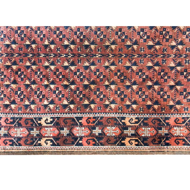 Brown Early 20th Century Persian Baluch Rug For Sale - Image 8 of 14