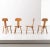 1950s Brutalist Hand Carved Wooden Chairs, 1950s, Set of 4 For Sale - Image 5 of 5