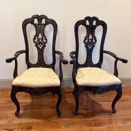 Chippendale 1980s Italian Rococo Style Dining Chairs - Set of 6 For Sale - Image 3 of 18