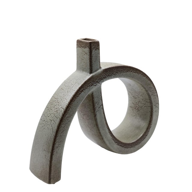 Vintage Italian Ceramic Single-Flower Vase by Roberto Rigon for Bertoncello, 1970s For Sale - Image 4 of 9