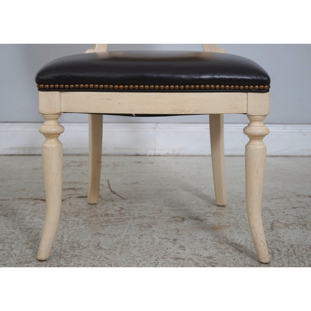 Black Set of 8 Hickory White Country French Dining Chairs For Sale - Image 8 of 18
