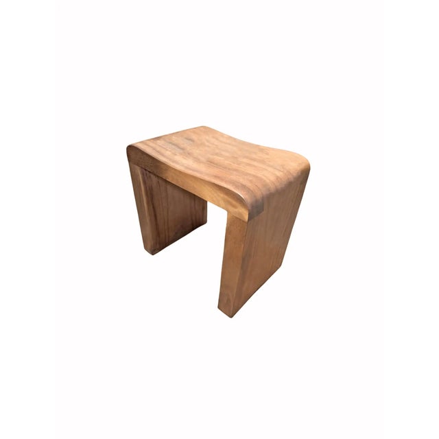 Not Yet Made - Made To Order Sculptural Teak Wood Stool For Sale - Image 5 of 7