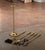 Vintage French Brass Fireplace Four-Piece Tool Set on Stand For Sale In Dallas - Image 6 of 7