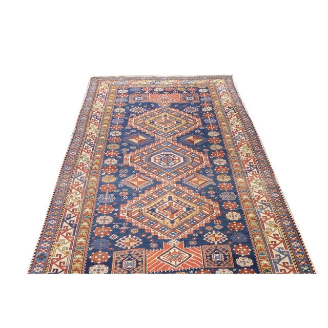 Traditional Antique Shirvan Rug 4'5'' x 9' For Sale - Image 3 of 12