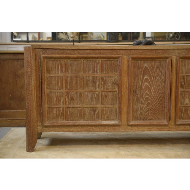 Whitewashed Oak Buffet by Maurice Rinck, 1940s For Sale - Image 15 of 17