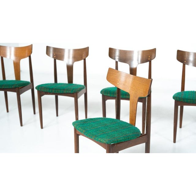 Mid-Century Modern Chairs in Wood and Fabric, Italy, 1960, Set of 6 For Sale - Image 15 of 18