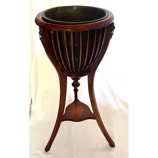 Vintage English Style Mahogany Jardinieres/ Wine Coolers - A Pair For Sale - Image 12 of 17