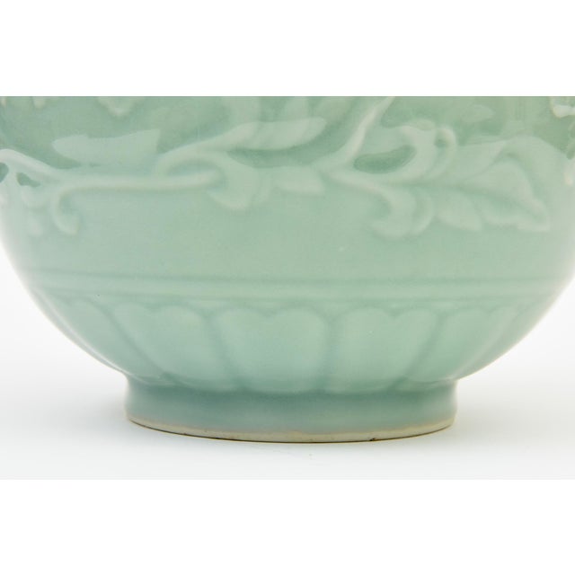 Mid Century Modern Chinese Porcelain Celadon Vase, 1950's For Sale - Image 9 of 11