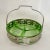 Art Deco Vintage Green Depression Glass Silver Relish Tray For Sale - Image 3 of 8