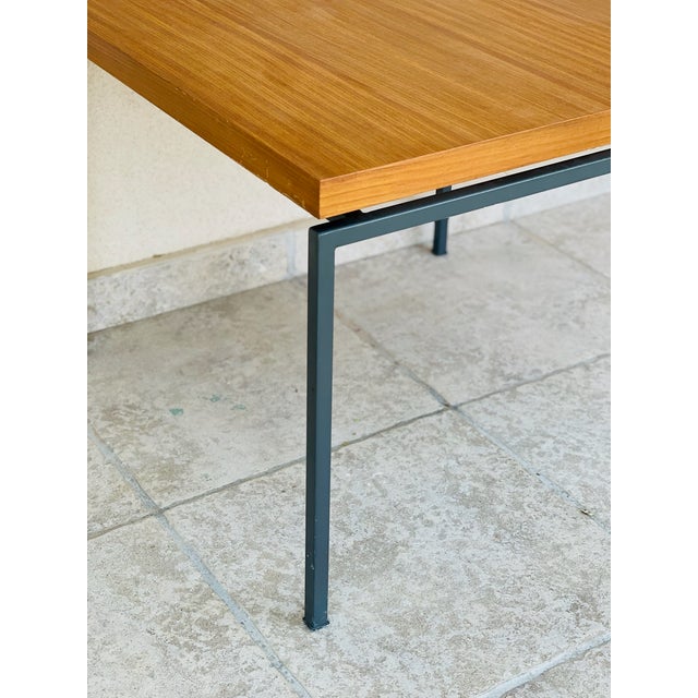 Brown Vintage Scandinavian Coffee Table in Teak with Metal Legs, 1960 For Sale - Image 8 of 11